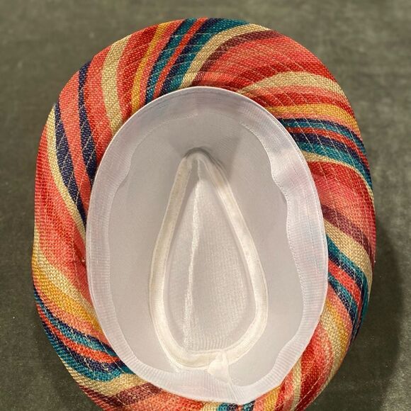 #812  COSTA RICA Straw Fedora Sun Hat - Picture 5 of 6